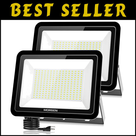 High-Efficiency Outdoor Security Lights, 30000lm Daylight White LED Floodlight