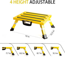 Load image into Gallery viewer, Portable Adjustable Height Aluminum Folding Platform Supports 1000 lbs Safety