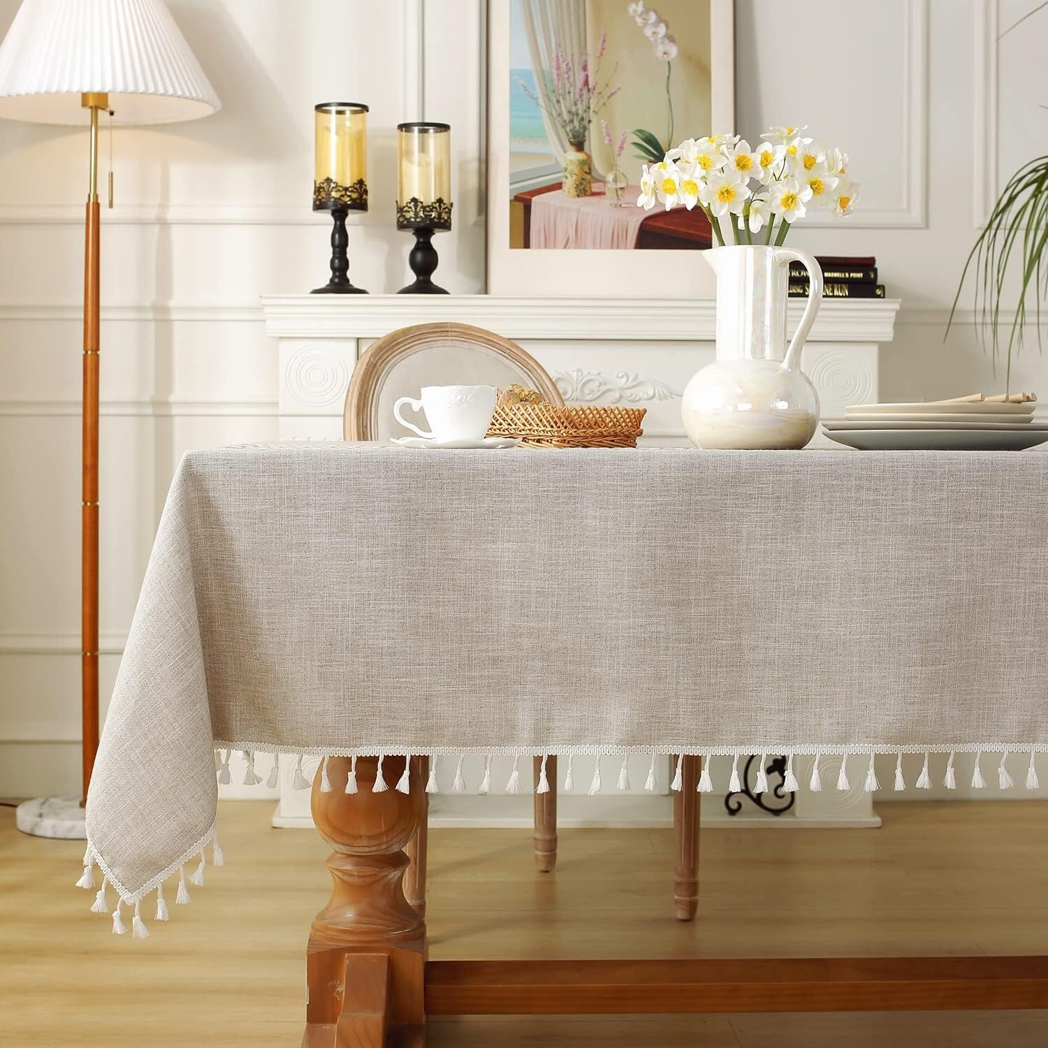 Elegant Striped Waterproof Tablecloth for Kitchen Dining & Holiday Celebrations