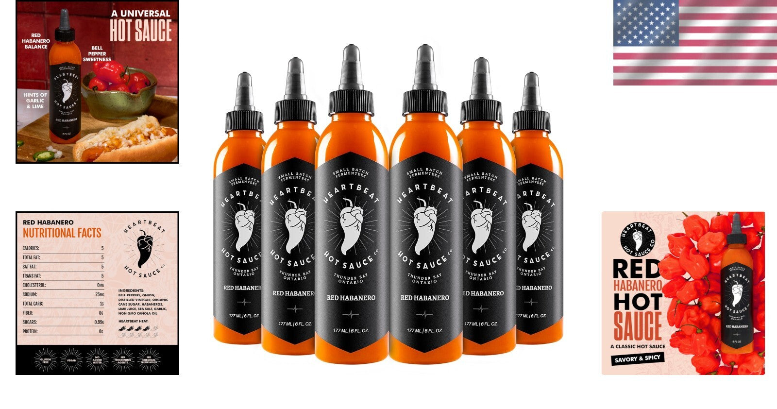 Versatile Red Habanero Hot Sauce: 6 oz Bottles, Ideal for Savory & Sweet Meals