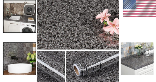 Extra Wide 36 Inch Granite Look Self-Adhesive Contact Paper for Stylish Surfaces