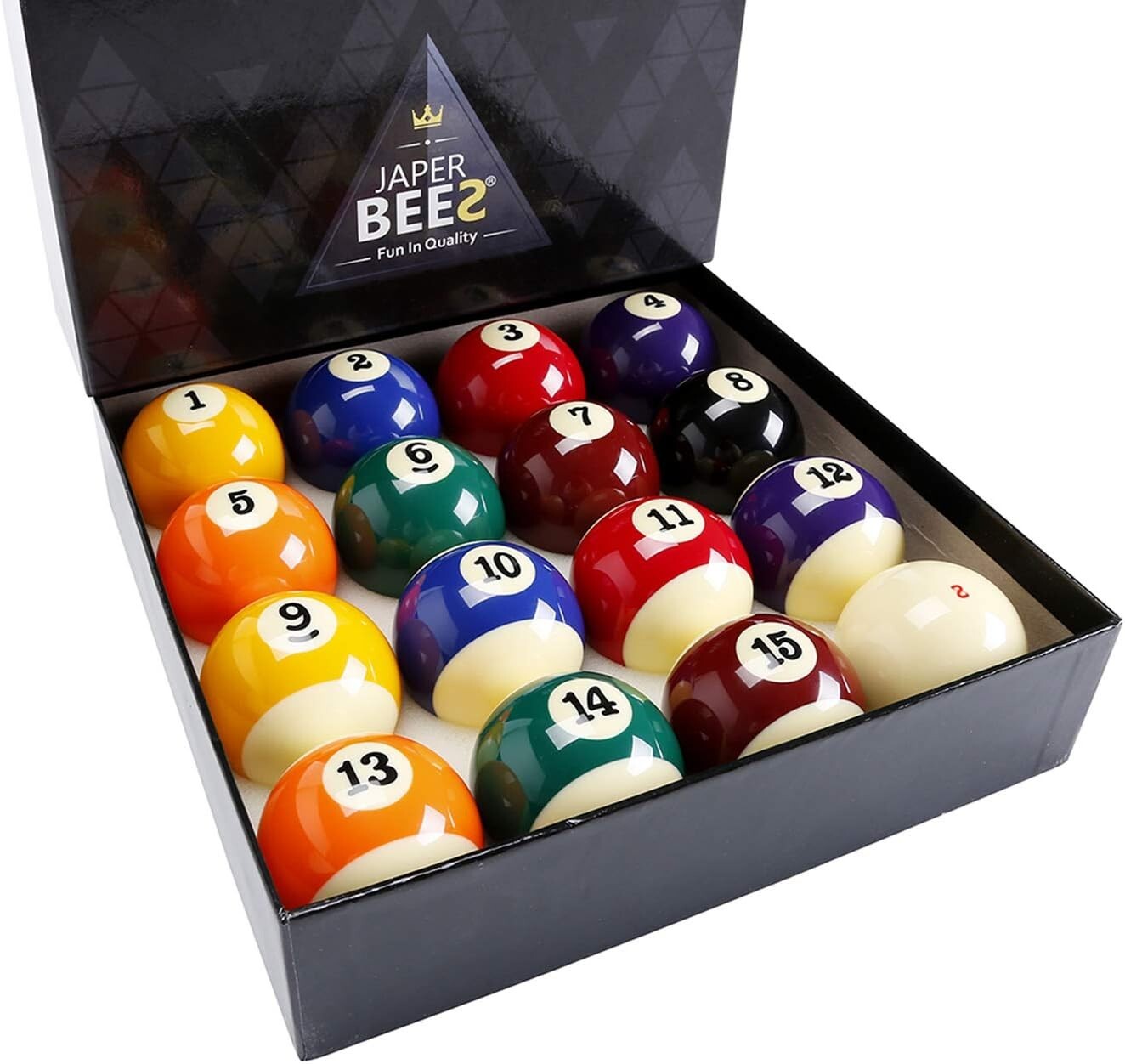 Standard Size Billiard Balls - Deluxe Resin, Ideal Holiday Gift for Pool Lovers