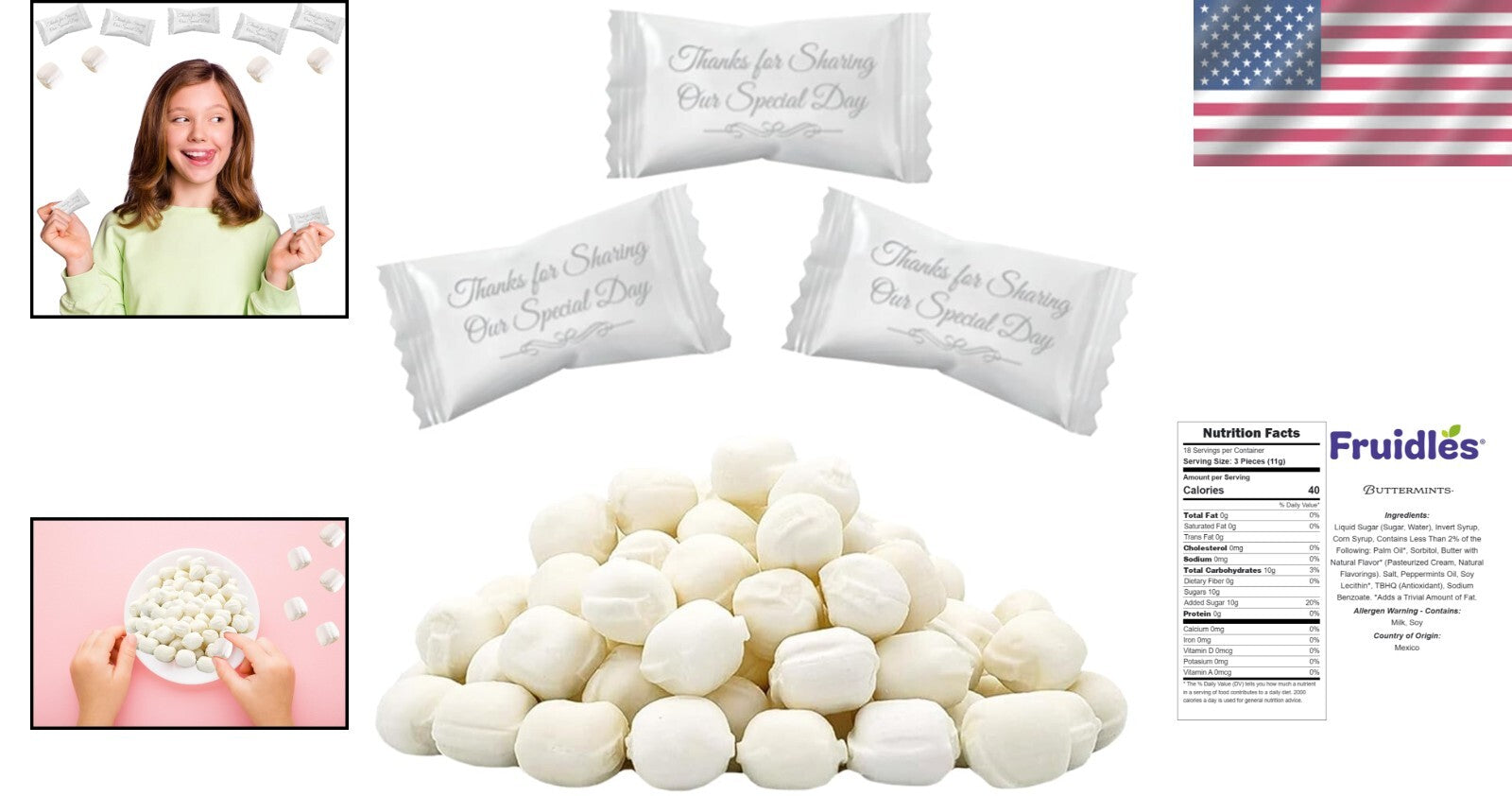 Nostalgic After Dinner Mints - 275 Smooth & Creamy Butter Candies for Events