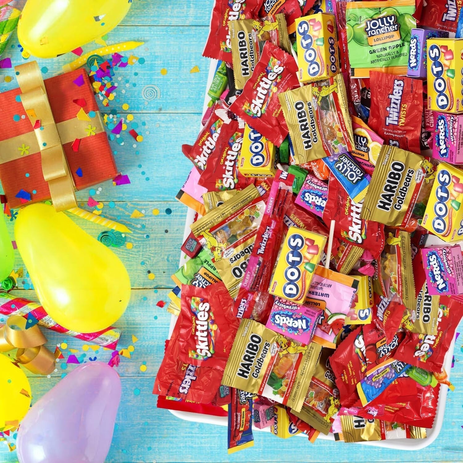 Assorted Candies in 5-Pound Pack - Individually Wrapped for Gatherings & Events