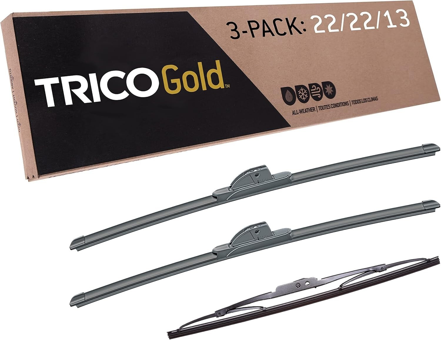 Premium 3-Piece Windshield Wiper Blades for 2015-2020 Chevy Tahoe/Suburban/Yukon