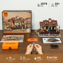Load image into Gallery viewer, Interactive 1975 Pcs Wild West Train Station with 5 Unique Characters &amp; Details