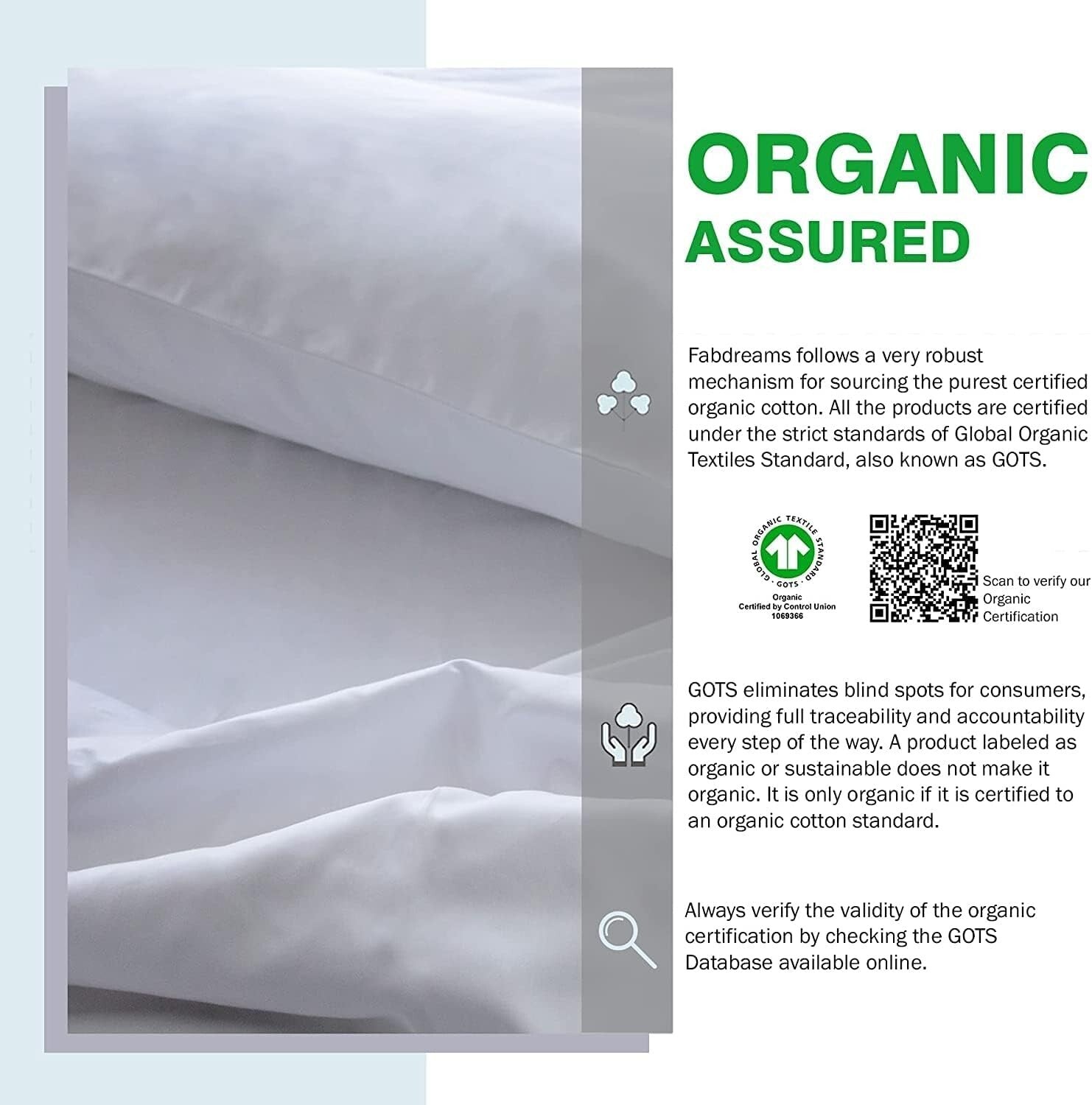 Breathable 100% Organic Cotton King Sheet Set with Deep Pocket - GOTS Certified