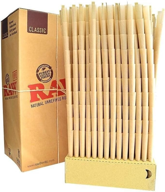 1400 Pack King Size Pre-Rolled Cones - Unrefined Natural Fibers for Even Burn