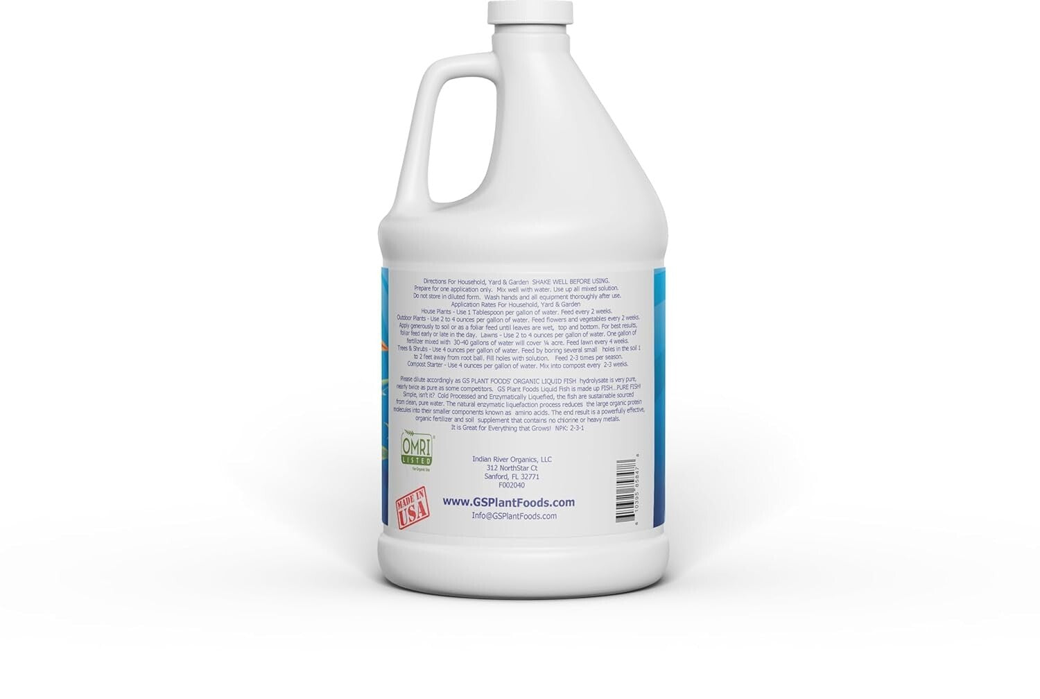 All-Natural Hydrolyzed Fish Fertilizer - 1 Gallon, 8 lbs of Nutrient-Rich Power