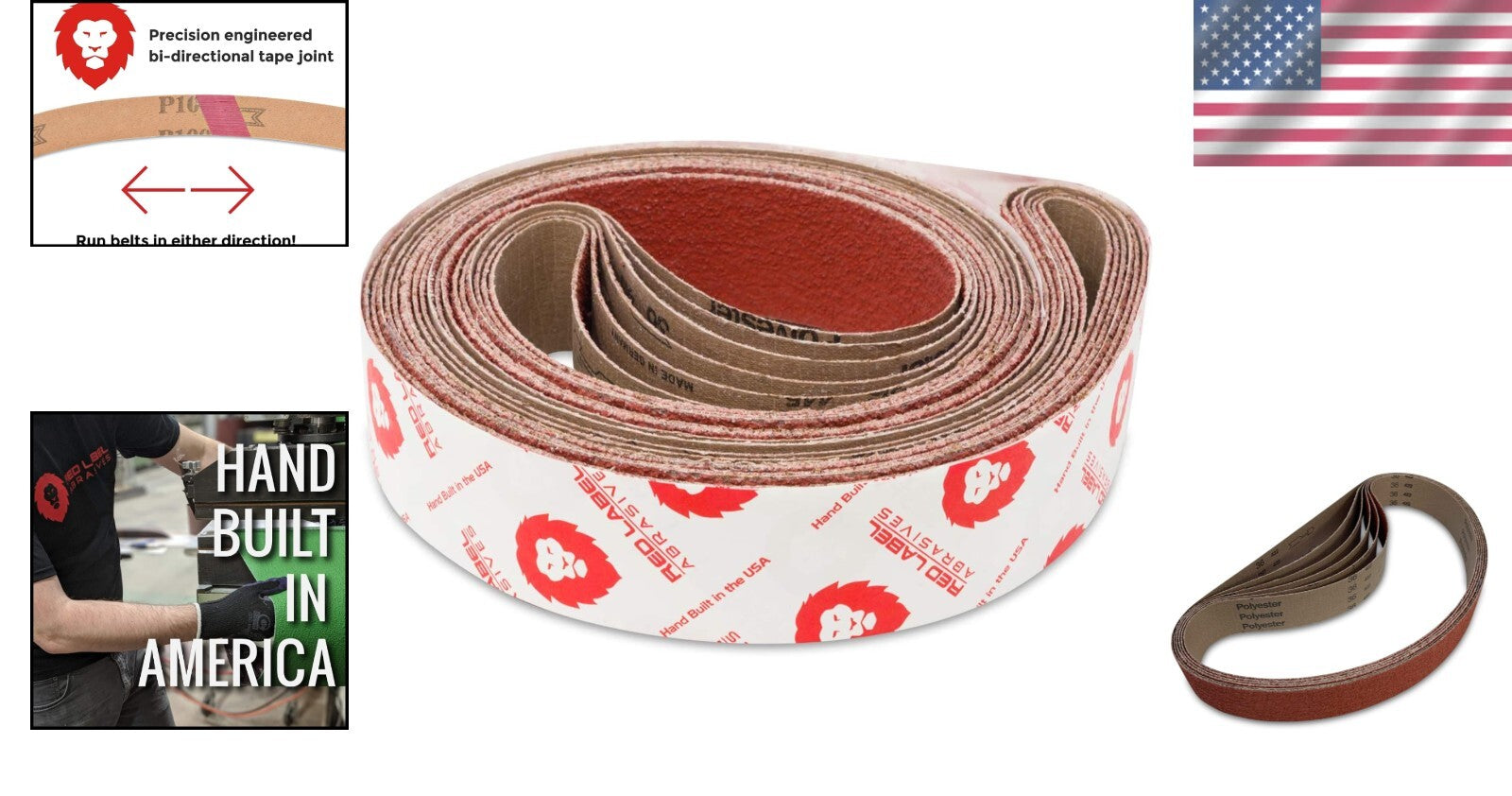 2 x 42 Inch Extra Coarse Ceramic Sanding Belts - 36 Grit, 6 Pack for Metalwork