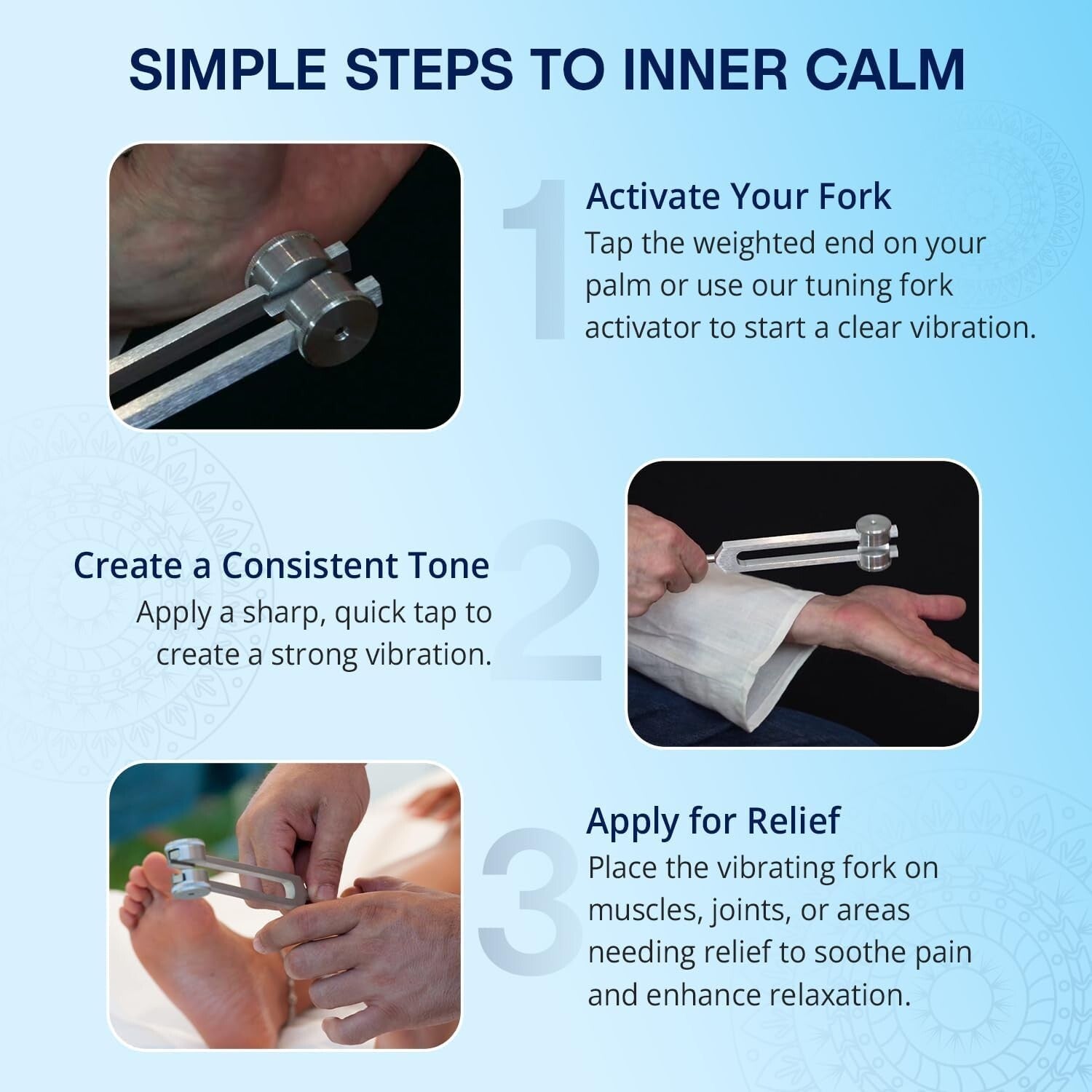 Durable Medical Grade Weighted Tuning Fork for Healing & Stress Relief Therapy