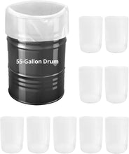 Load image into Gallery viewer, BPA Free Heavy Duty 55 Gallon Clear Drum Liners - 10 Count Kitchen Essential