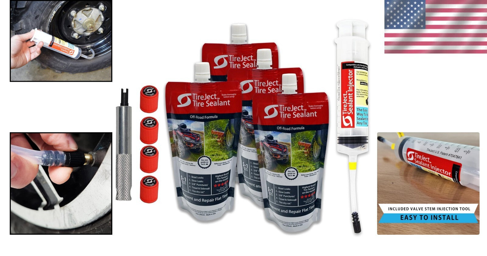 Super Strong Tire Sealant Kit: 40oz Flat Tire Repair for Off-Road Applications