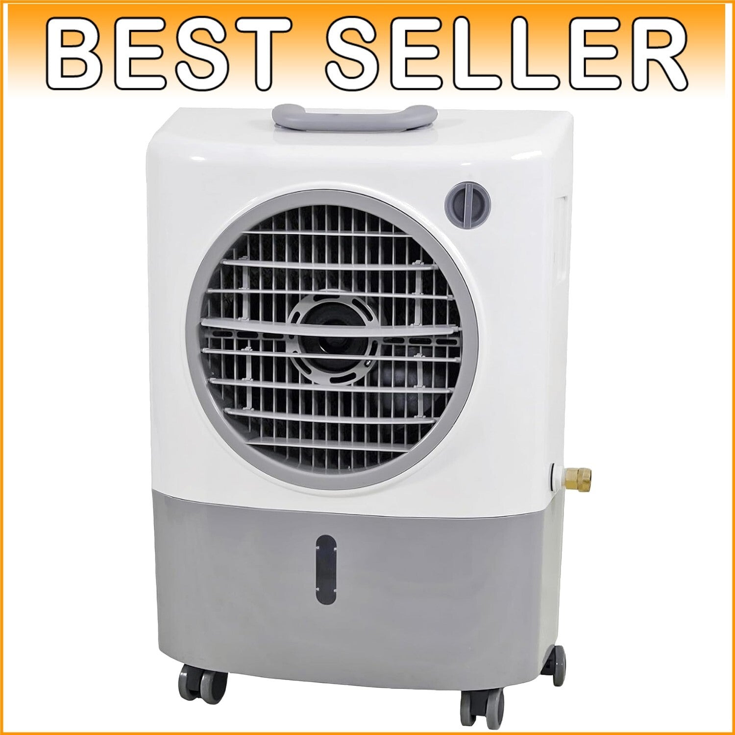 Efficient 1300 CFM Evaporative Air Cooler - 2-Speed Fan for 500 Sq. Ft. Areas