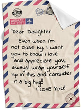 Load image into Gallery viewer, Soft Flannel Fleece Throw Blanket for Dad - I Love You Letter Print - 70x50
