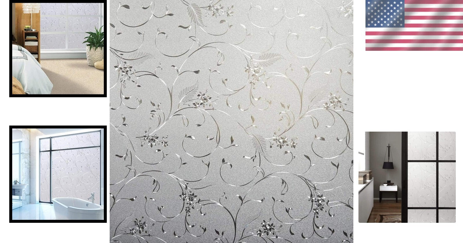 Customizable Frosted Glass Window Film 29.5'' x 118'' - Removable UV Protection