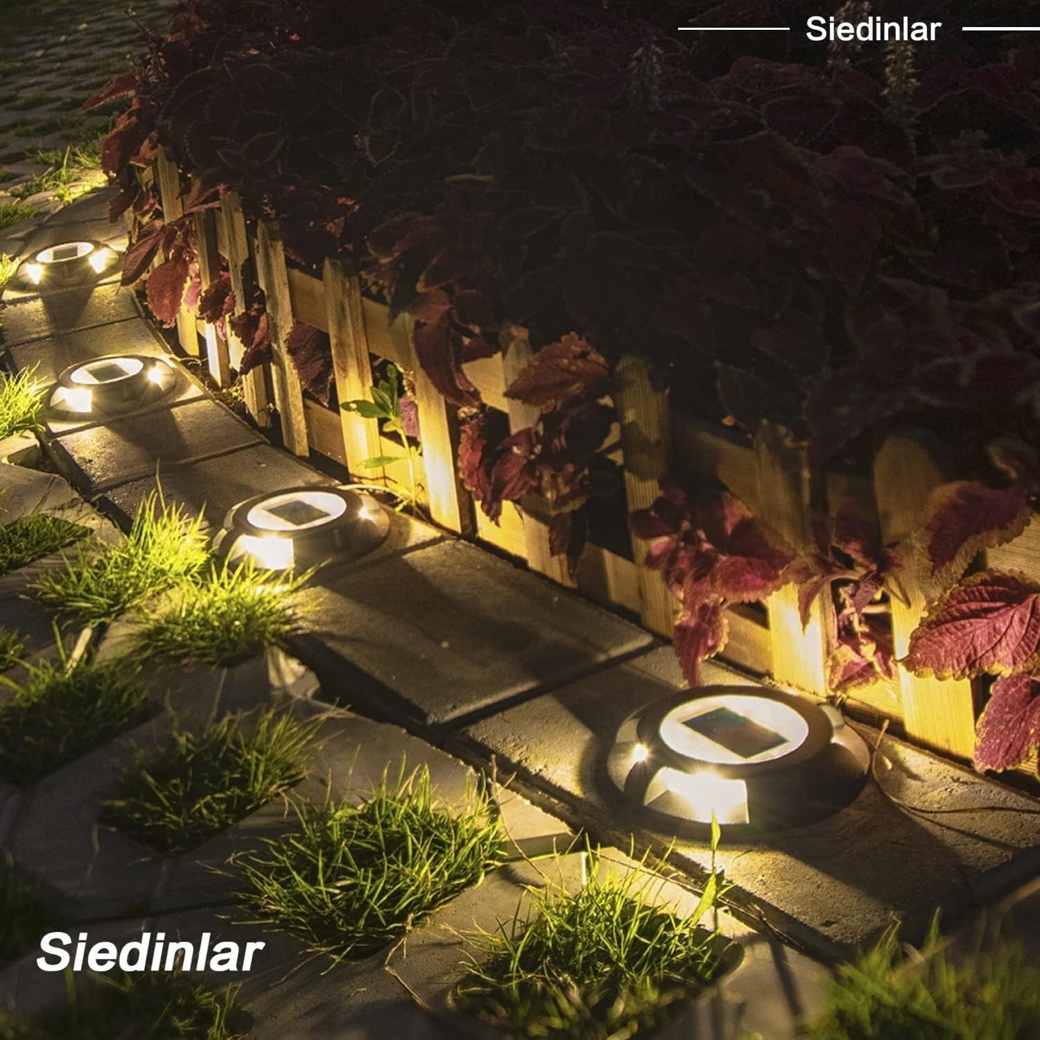 12 Pack Solar Deck Lights - Stylish Waterproof Oval LED Shine for Pathway Safety