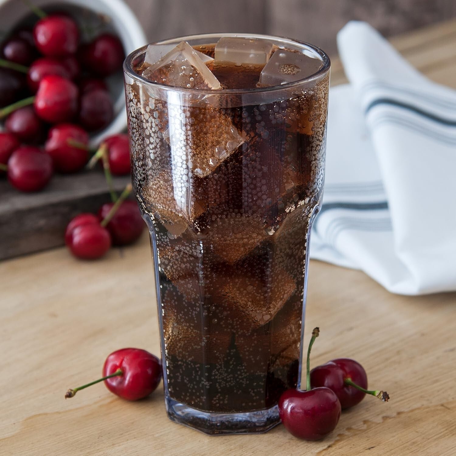 Multi-Use Clear Plastic Tumblers - 24 Pack of Louis 16-Ounce Tall Glasses