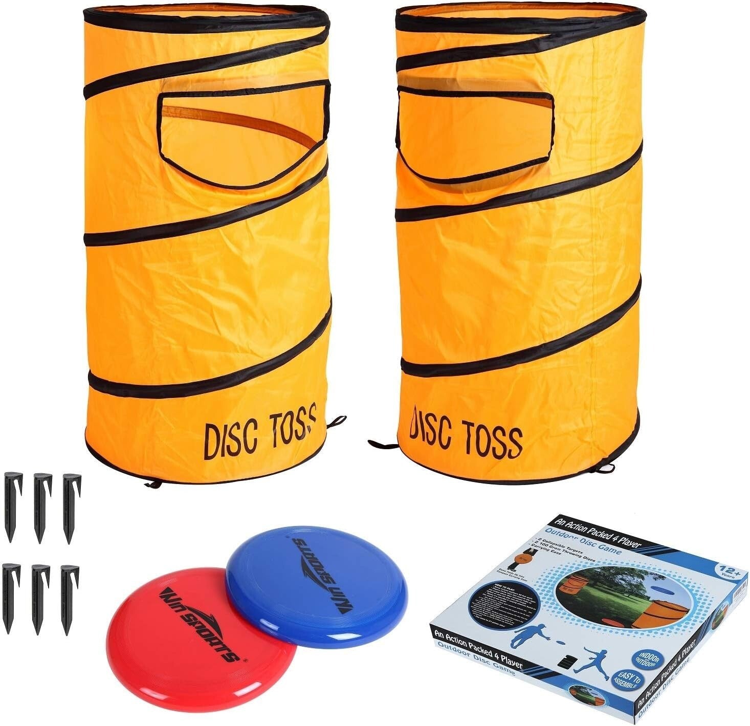 Durable Disc Toss Game Set - 2 Targets & 10 Pieces for Outdoor Gatherings