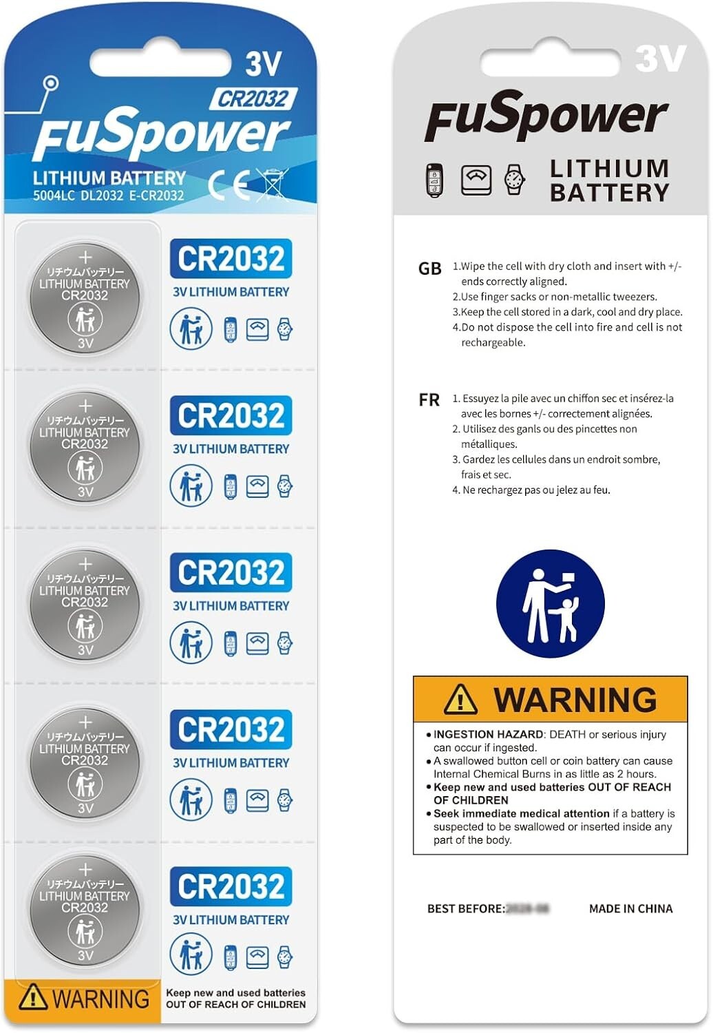 40-Pack CR2032 Lithium 3V Coin Batteries - Long-Lasting Power & Compatibility