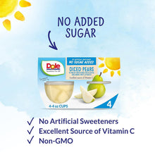 Load image into Gallery viewer, Bulk Diced Pear Cups, Gluten &amp; Dairy Free - Perfect Lunch Snack Pack of 2