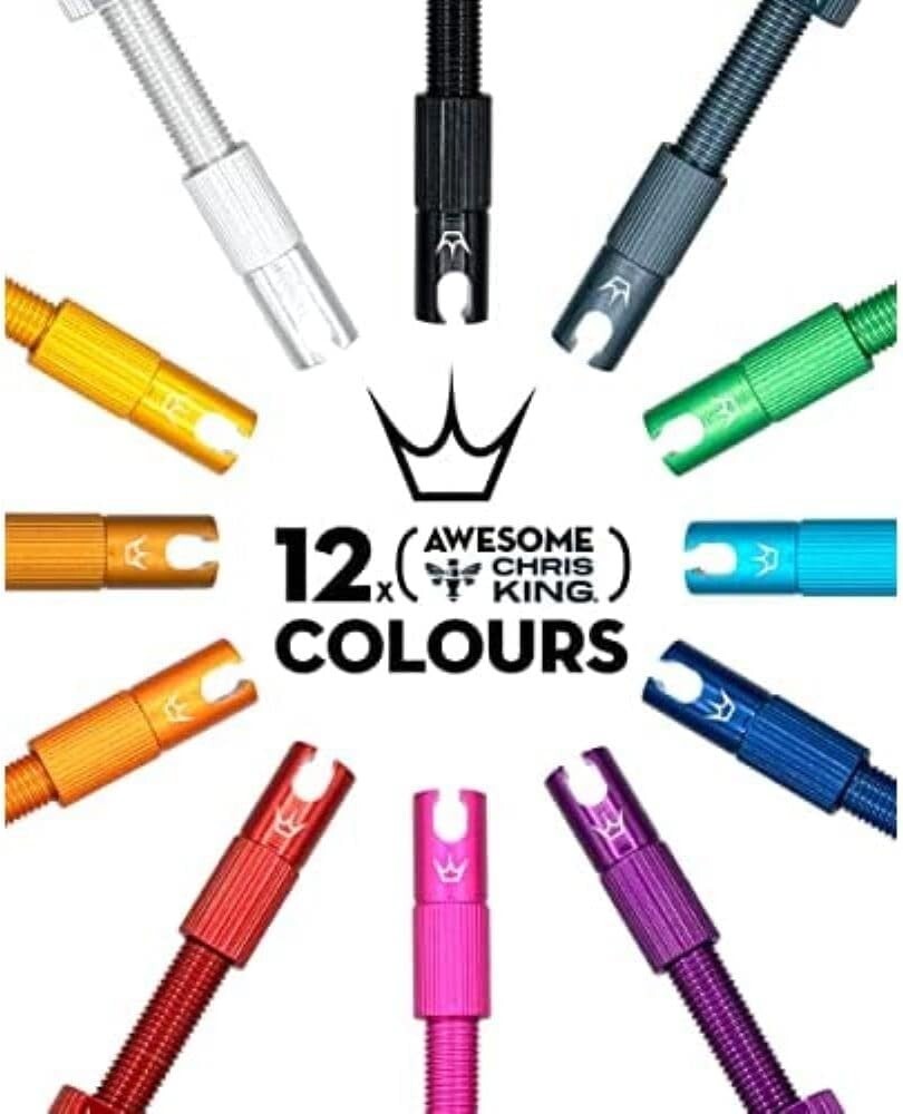 X Chris King Tubeless Valves with Integrated Spoke Key - Lightweight & Durable