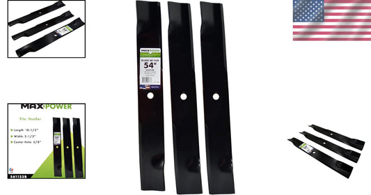 Precision 3-Blade Set for 54 in. Hustler Mowers - Replaces OEM 601124 & 797696