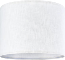 Load image into Gallery viewer, Modern 2-Pack White Linen Drum Lampshades – Perfect Replacement for Any Room