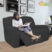 Load image into Gallery viewer, Dark Gray 6-Piece Recliner Loveseat Slipcover - Soft Stretch Sofa Protector