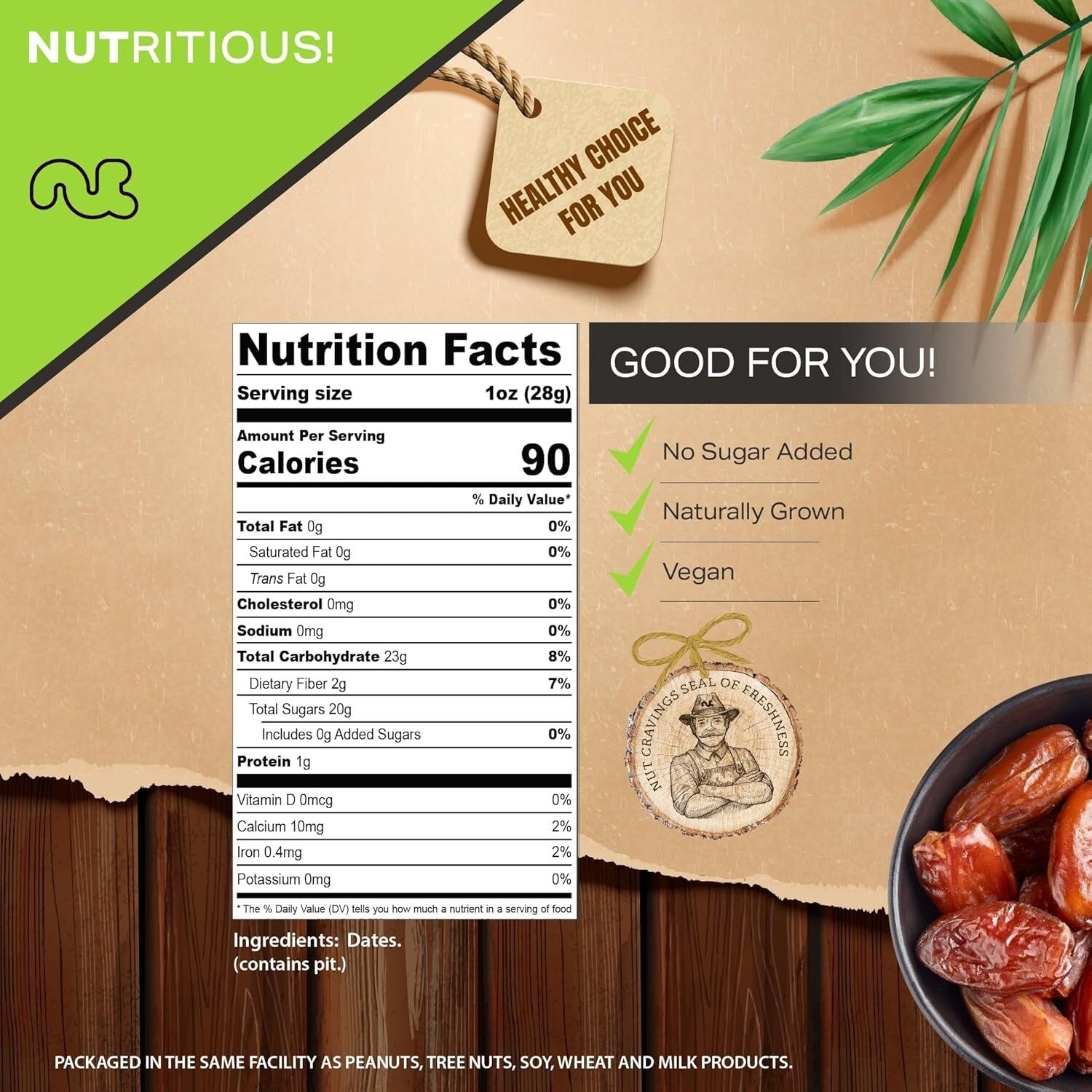 80oz Jumbo Medjool Dates - Sun Dried, No Sugar Added, Resealable Freshness