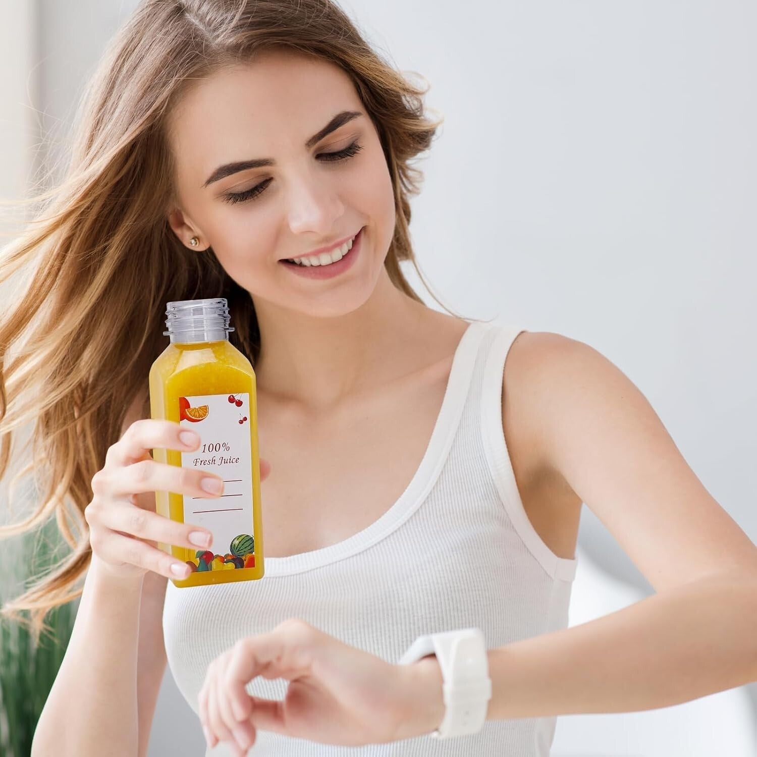 Premium 12 Oz Clear PET Juice Bottles - 150 Pack with Funnels & Cleaning Brushes