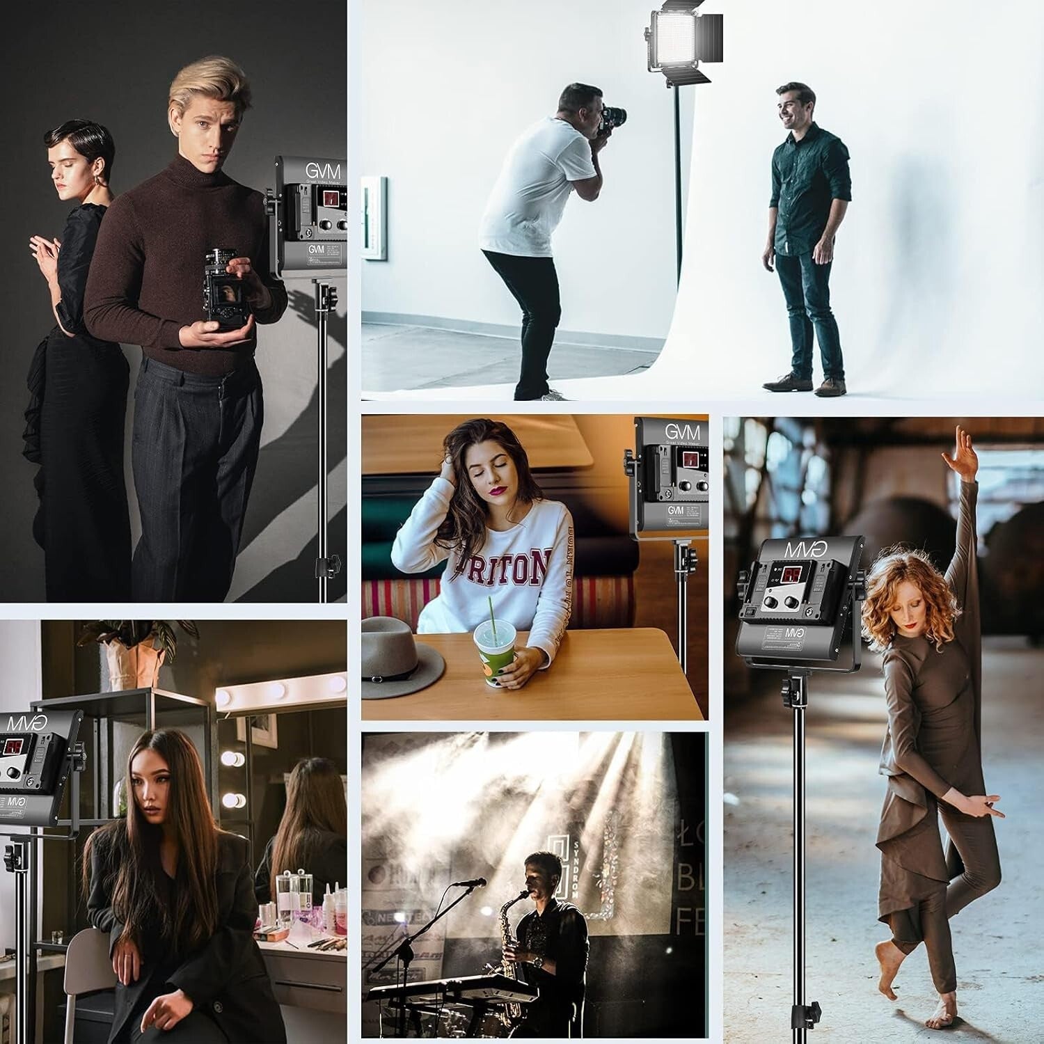 GVM 2 Pack Bi-Color LED Video Lighting Kit - APP Control & 10%-100% Brightness