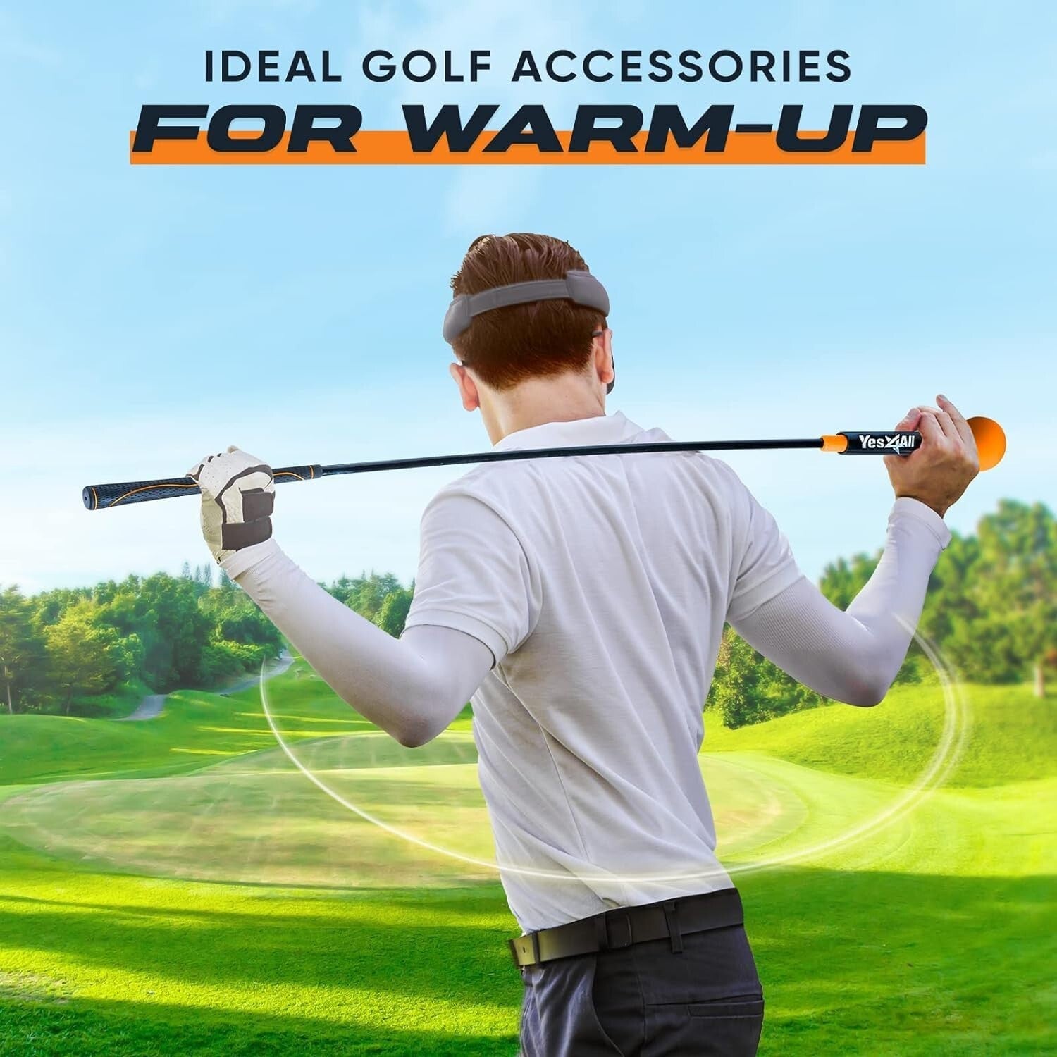 Portable 48-Inch Golf Swing Trainer for Enhanced Tempo and Balance - 6 to 30 LB