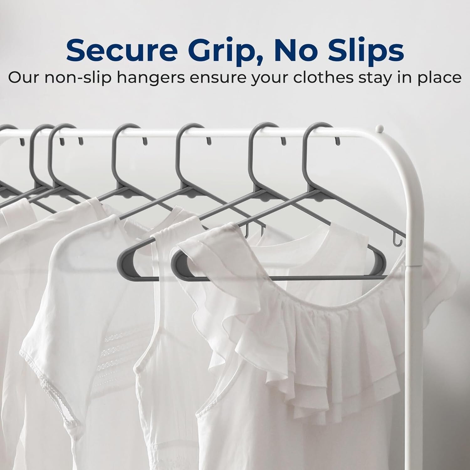 Ergonomic 150-Pack Plastic Hangers with Notch-Free Design - Ultimate Space Saver
