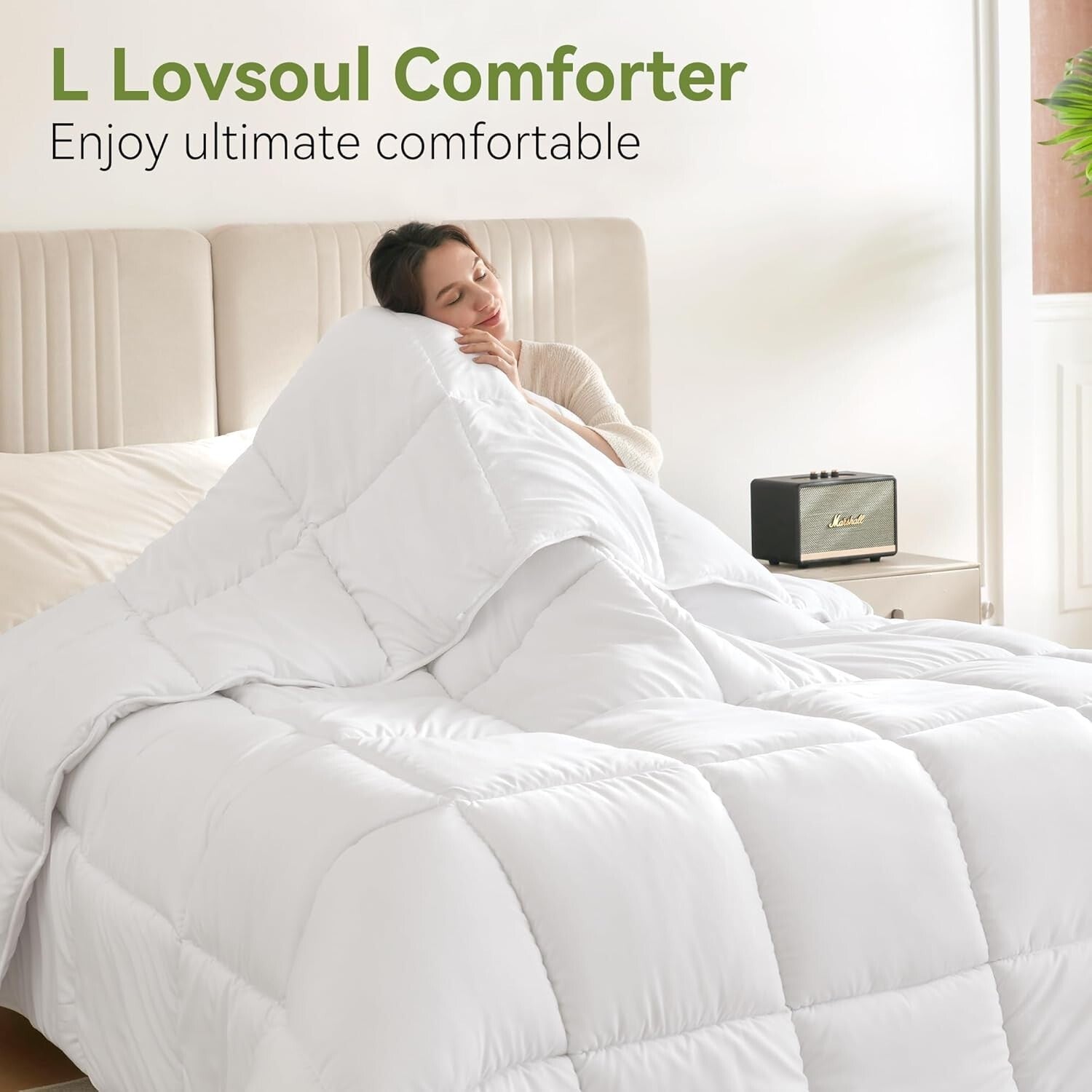 120x98 All-Season Polyester Comforter, Soft Double Brushed for Ultimate Comfort