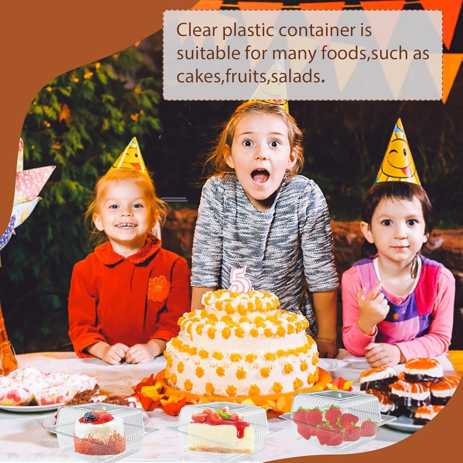 Durable 300 Pcs Hinged Takeout Containers - Lightweight & Secure Food Storage