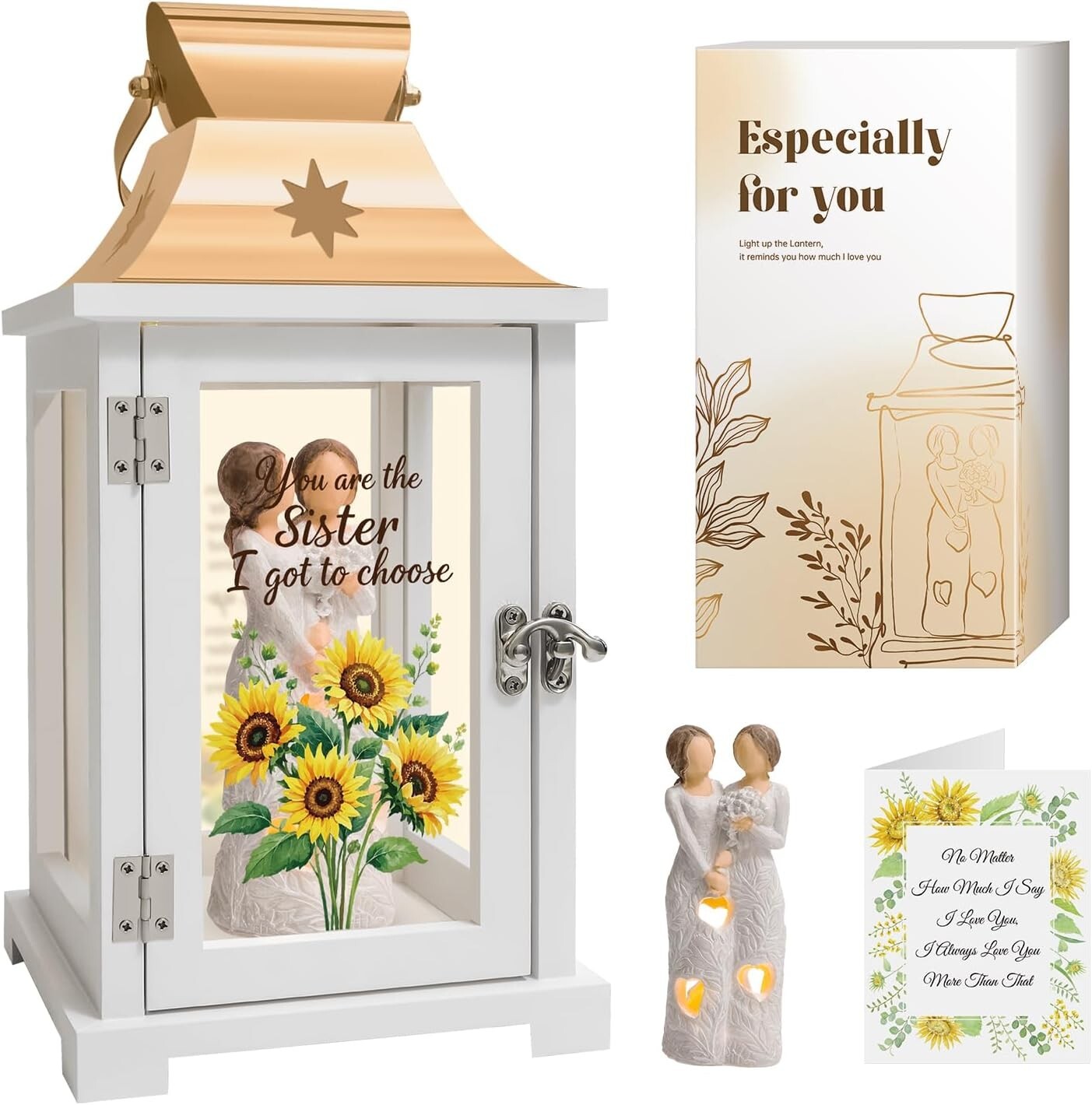 Elegantly Illuminated Sister Gifts - Sunflower Lantern for Birthdays and Beyond