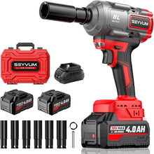 Load image into Gallery viewer, High Torque Cordless Impact Gun, 3500 RPM, 2 Batteries, Charger &amp; Carrying Case