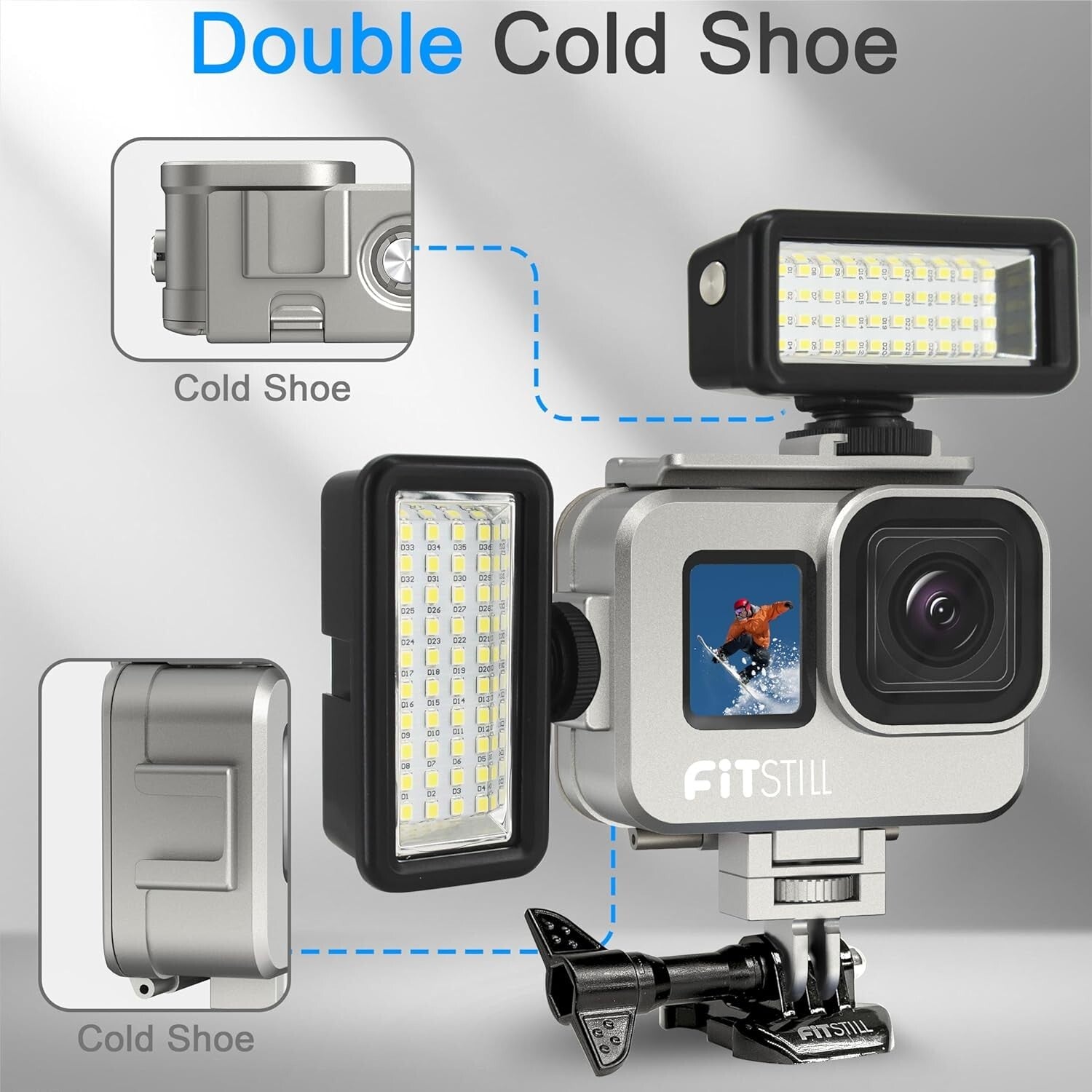 Professional Underwater Housing for GoPro Hero 9-13 - 263FT Waterproof Dive Gear