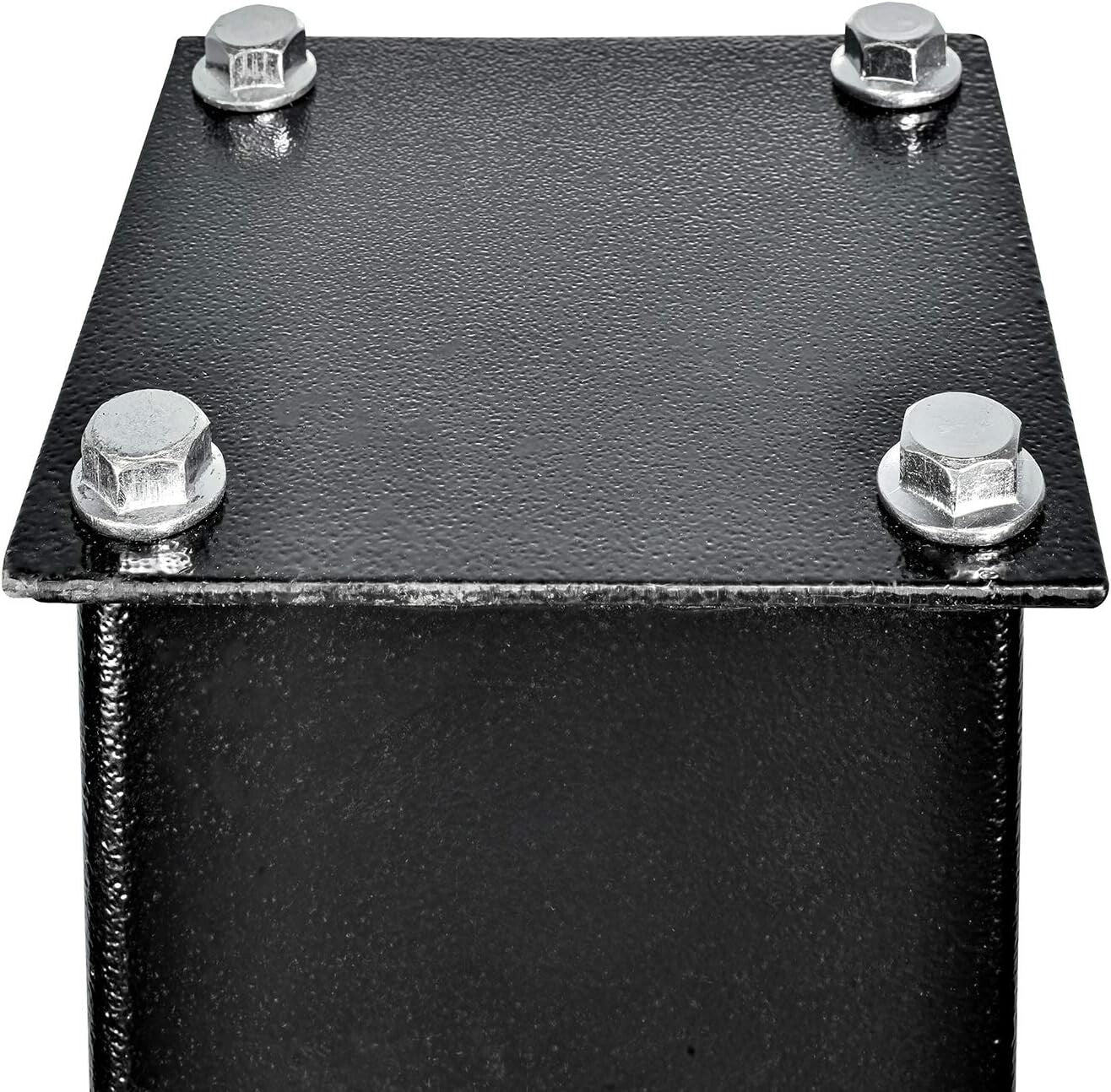 43-Inch Heavy-Duty Black In-Ground Mailbox Post with Installation Hardware