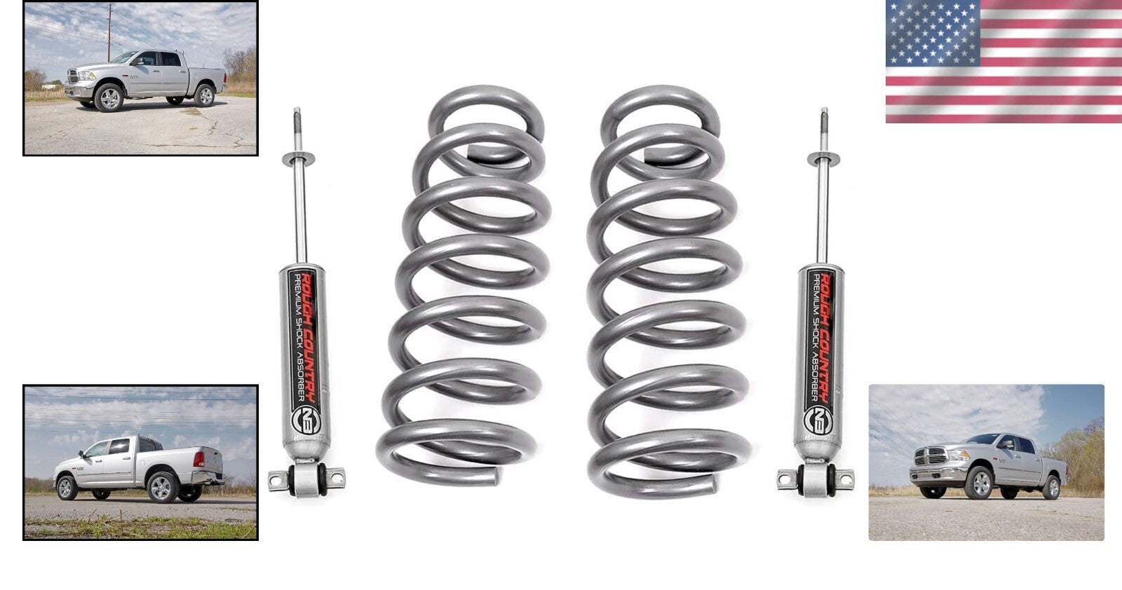 Enhance Your 2009+ Ram 1500 with a 2 Inch Leveling Kit & Premium Coil Springs