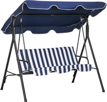 Load image into Gallery viewer, Premium 3-Seat Outdoor Swing Chair - Cushioned &amp; Weather-Resistant with Canopy