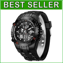 Load image into Gallery viewer, Big Face Luxury Military Watch – 3ATM Waterproof &amp; Multi-Functional Features