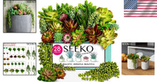 Load image into Gallery viewer, Bendable 28pc Faux Succulents - Ideal for Weddings, Offices, and Home Decor