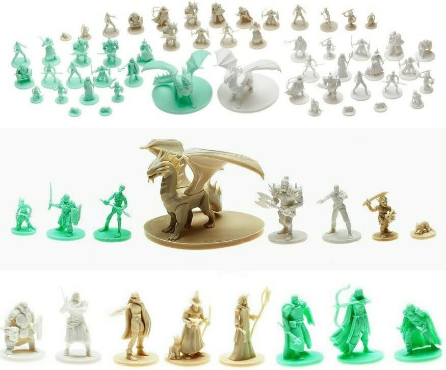 RPG Mini Figures Bundle - 93 Pack of Heroes and Monsters for Adventure Games