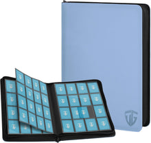 Load image into Gallery viewer, Compact 16 Pocket Card Storage Binder - Easy Access for 1020 Cards, Blue Design