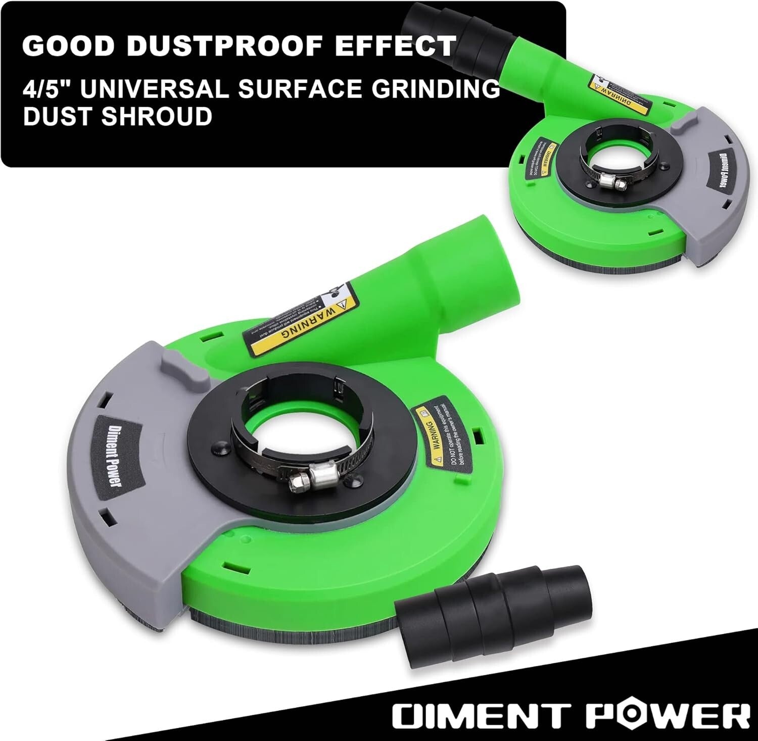 Universal Angle Grinder Dust Shroud & 5-Inch Diamond Grinding Cup for Clean Cuts