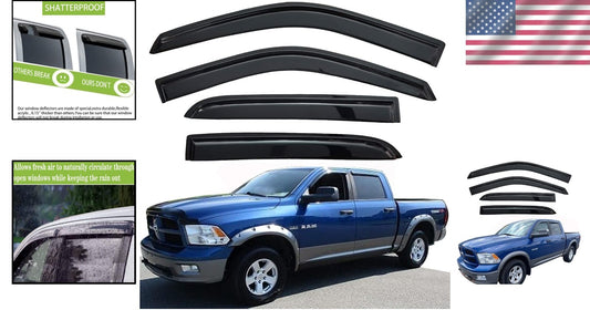 Front Window Wind Deflectors for Ram 1500 & 2500 - Weather Protection Guaranteed