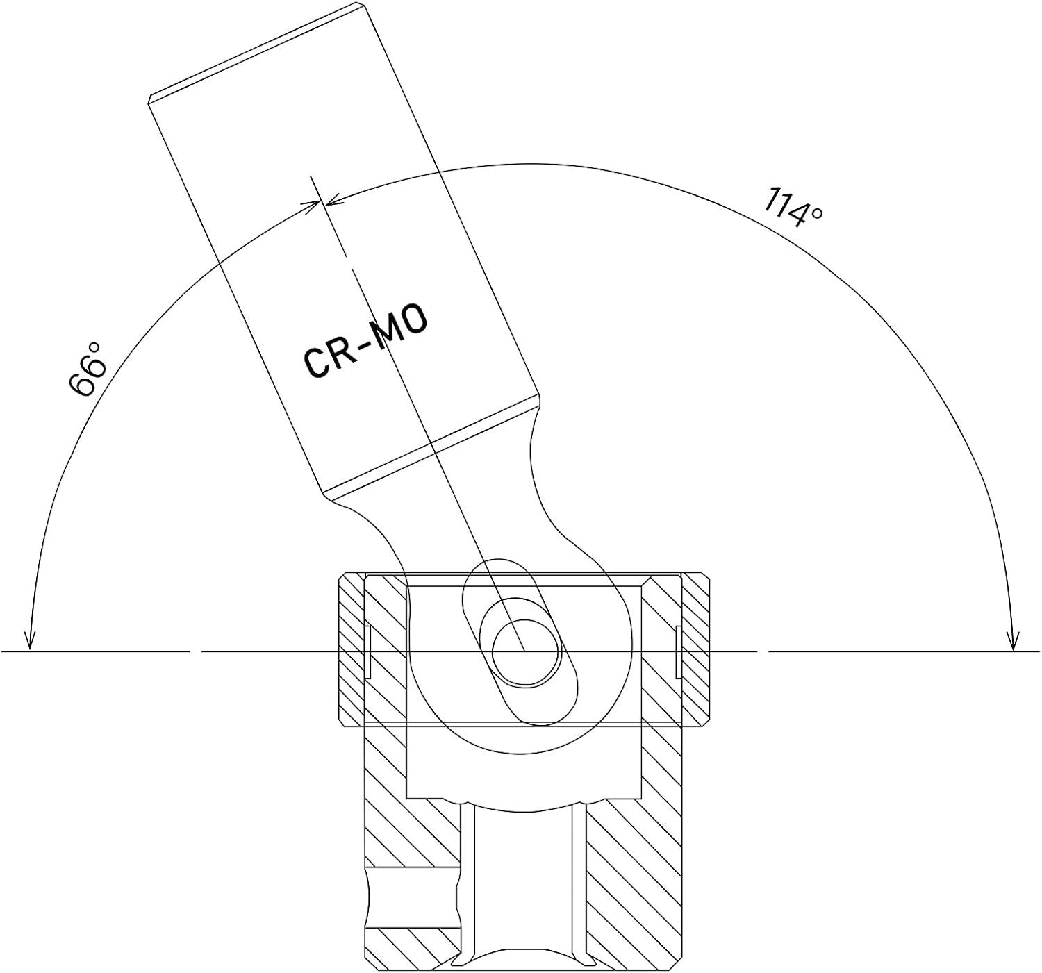 Lightweight 10-Piece Impact Socket Set - Chrome Molybdenum with Black Finish