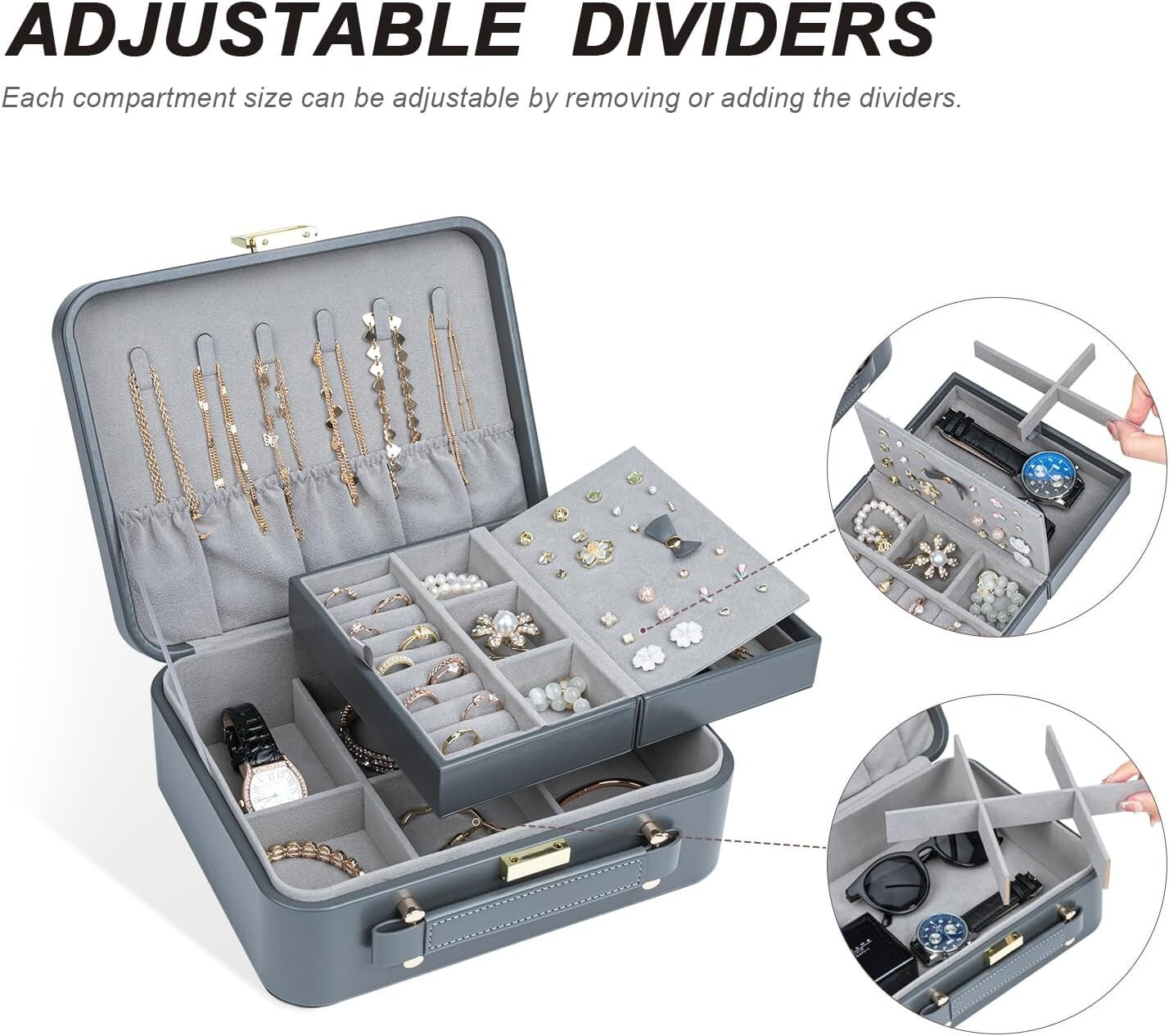 Diamond-Shaped Travel Jewelry Case with Velvet Lining - Stylish Storage Solution